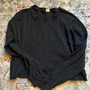 TNA Black Long Sleeve Thermal Top